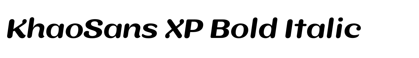 KhaoSans XP Bold Italic